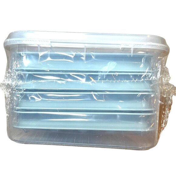 Mini Ice Cube Trays 4 Layers For Freezer With Lid & Scoop Easy Release BPA Free - Picture 5 of 12